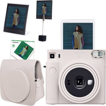 Fujifilm Instax Square Sq1 Şipşak Full HD Kompakt Dijital Fotoğraf Makinesi Beyaz + 10 Adet Fotoğraf Filmi
