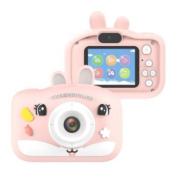 Tuomeng Sevimli Yunus Balığı Mini Full HD Kompakt Dijital Fotoğraf Makinesi Pembe