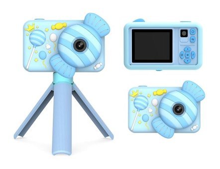 Tuomeng Lolipop Mini Full HD Kompakt Dijital Fotoğraf Makinesi Mavi