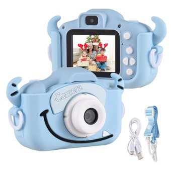 Bangyi Sevimli Canavar Mini Full HD Kompakt Dijital Fotoğraf Makinesi Mavi