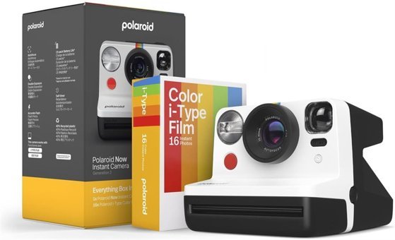 Polaroid Eb Now Gen 2 Şipşak Full HD Kompakt Dijital Fotoğraf Makinesi Beyaz-Siyah