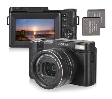 Andoer Cd-R5 4K Kompakt Dijital Fotoğraf Makinesi Siyah