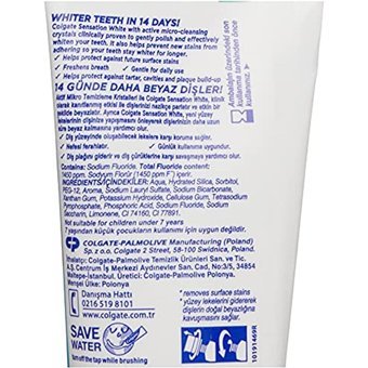 Colgate Sensation Naneli Florürlü Diş Macunu 75 ml
