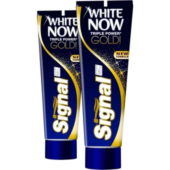 Signal White Now Gold Naneli Florürlü Diş Macunu 2x75 ml