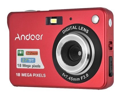 Andoer D5879R Full HD Kompakt Dijital Fotoğraf Makinesi Kırmızı