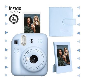 Fujifilm Instax Mini 12 Şipşak Mini Full HD Kompakt Dijital Fotoğraf Makinesi Mavi + 64 Adet Fotoğraf Filmi
