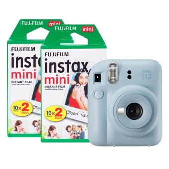 Fujifilm Instax Mini 12 Şipşak Mini Full HD Kompakt Dijital Fotoğraf Makinesi Mavi + 40 Adet Fotoğraf Filmi