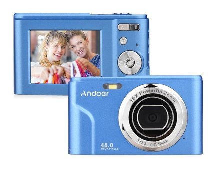 Andoer D12963Gr Full HD Kompakt Dijital Fotoğraf Makinesi Mavi
