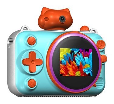 Ikkb Karikatür Mini Full HD Kompakt Dijital Fotoğraf Makinesi Mavi