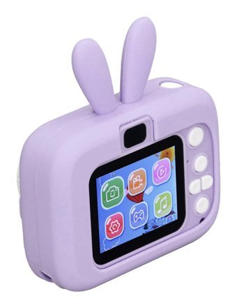 Yctze Sevimli Tavşan Mini Full HD Kompakt Dijital Fotoğraf Makinesi Mor