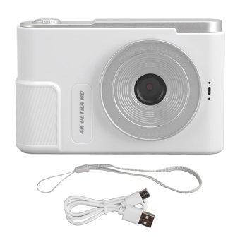 Asixxsix 2.4 inç Mini 4K Kompakt Dijital Fotoğraf Makinesi Beyaz