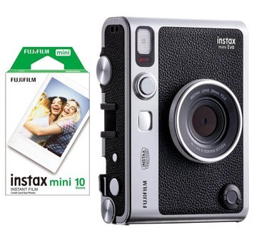 Fujifilm İnstax Mini Evo Şipşak Mini Full HD Kompakt Dijital Fotoğraf Makinesi Siyah + 10 Adet Fotoğraf Filmi