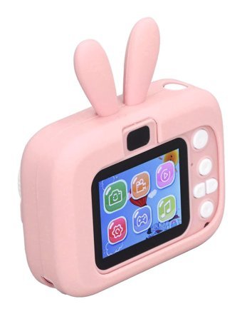 Yctze Sevimli Tavşan Mini Full HD Kompakt Dijital Fotoğraf Makinesi Pembe
