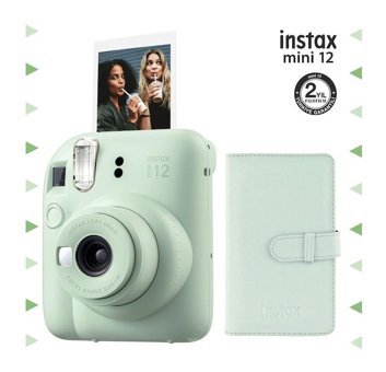 Fujifilm Instax Mini 12 Şipşak Mini Full HD Kompakt Dijital Fotoğraf Makinesi Yeşil + 96 Adet Fotoğraf Filmi