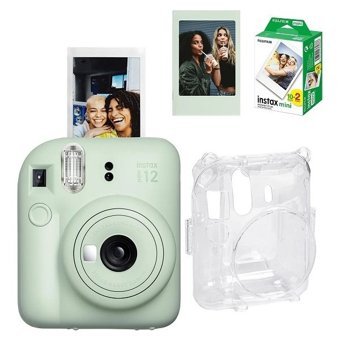 Fujifilm Instax Mini 12 Şipşak Mini Full HD Kompakt Dijital Fotoğraf Makinesi Yeşil + 20 Adet Foroğraf Filmi