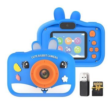 Vkemall Sevimli Yunus Mini Full HD Kompakt Dijital Fotoğraf Makinesi Mavi