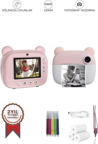 Torima Trm-Cmr14 Şipşak Mini Full HD Kompakt Dijital Fotoğraf Makinesi Pembe