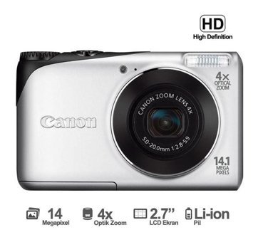 Canon Powershot A2200 Full HD DSLR Dijital Fotoğraf Makinesi Gümüş