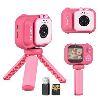 Tignapoo Adm-01 Mini Full HD Kompakt Dijital Fotoğraf Makinesi Pembe