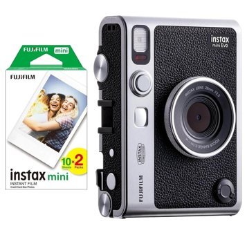 Fujifilm İnstax Mini Evo Şipşak Mini Full HD Kompakt Dijital Fotoğraf Makinesi Siyah + 20 Adet Fotoğraf Filmi