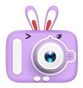 Mistaha Sevimli Tavşan Mini Full HD Kompakt Dijital Fotoğraf Makinesi Mor