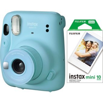 Fujifilm Instax Mini 11 Şipşak Mini Full HD Kompakt Fotoğraf Makinesi Mavi + 10 Adet Fotoğraf Filmi