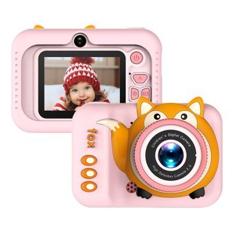 Bangyi Sevimli Tilki Mini Full HD Kompakt Dijital Fotoğraf Makinesi Pembe
