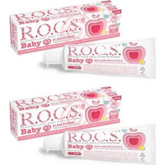Rocs Baby Elmalı Florürsüz 0-3 Yaş Çocuk Diş Macunu 2x35 ml