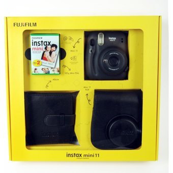 Fujifilm Instax Mini 11 Şipşak Mini Full HD Kompakt Fotoğraf Makinesi Siyah + 20 Adet Fotoğraf Filmi