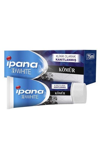 İpana 3 Boyutu Beyazlık Kömürlü Florürlü Diş Macunu 75 ml