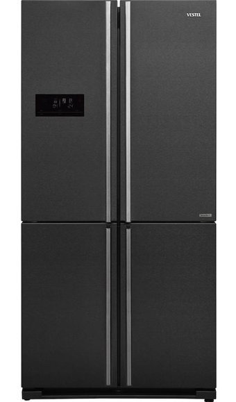Vestel Puzzle FD65012 EKX Wifi 4 Kapılı No Frost E 588 lt Klasik Gri Alttan Donduruculu Gardrop Tipi Buzdolabı