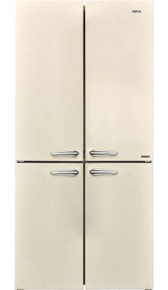 Vestel Retro FD56011 4 Kapılı No Frost E 487 lt Retro Bej Alttan Donduruculu Gardrop Tipi Buzdolabı