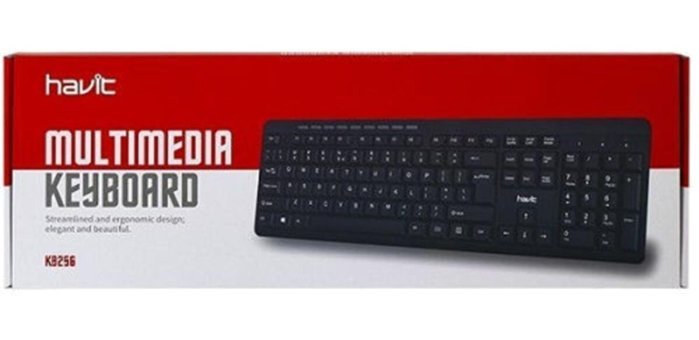 Havit KB256 Türkçe Q 104 Tuşlu Black Kablolu Siyah Normal Klavye