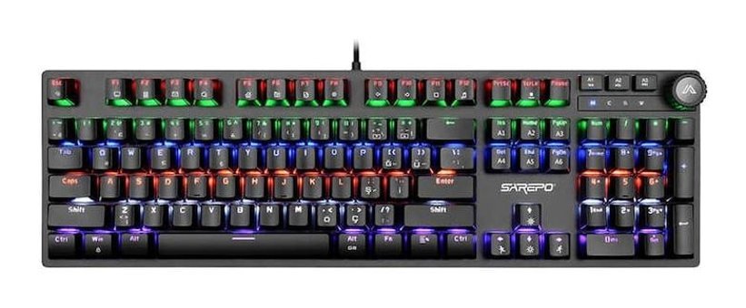 Sarepo Mj-97 Türkçe Q RGB Black Kablolu Siyah Mekanik Gaming Klavye