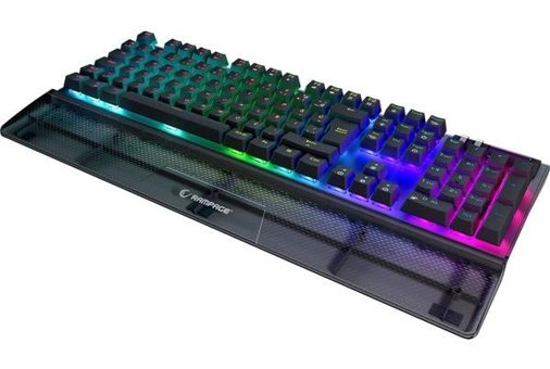 Rampage Bilek Destekli Türkçe Q RGB Blue Kablolu Siyah Mekanik Gaming Klavye