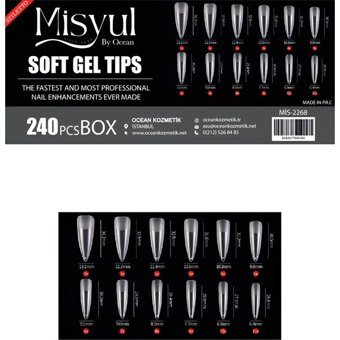 Misyul Soft Jel Tips Protez Tırnak Tips Uzatma Yeni Nesil 240 Adet