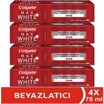 Colgate Max White One Beyazlatıcı Naneli Florürlü Diş Macunu 4x75 ml