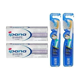 İpana 3 Boyutlu Beyazlık Naneli Florürlü Diş Macunu 2x75 ml