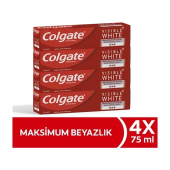 Colgate Visible White Nane Ferahlığı Florürlü Diş Macunu 4x75 ml