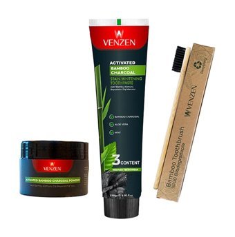 Venzen Beyazlatıcı Bambu Kömürü Florürlü Diş Macunu 120 gr