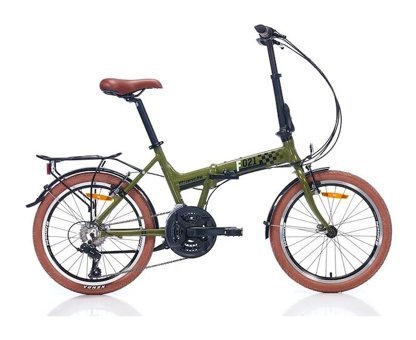 Bianchi F021 26 Jant 21 Vites Amortisörlü Katlanır Şehir / Tur Bisikleti Yeşil-Kahverengi