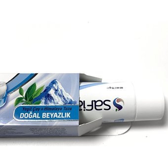 Safia Yeşil Çaylı Himalaya Tuzlu Organik Florürsüz Diş Macunu 75 gr