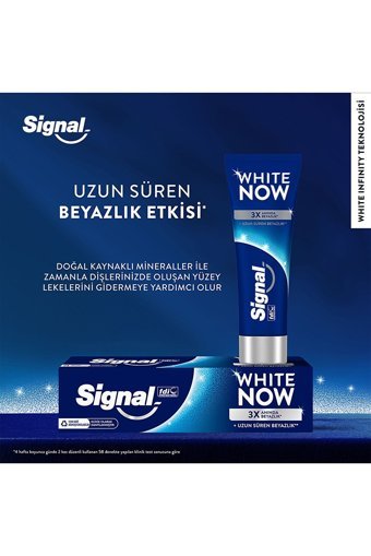 Signal White Now Original Naneli Florürlü Diş Macunu 3x75 ml