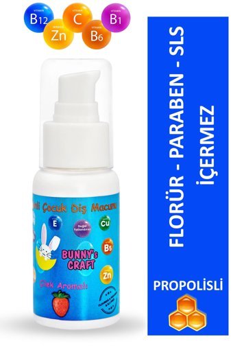 Lyra Professional Propolis Ve Doğal Çilek Organik Florürsüz Diş Macunu 50 ml