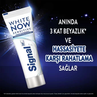 Signal White Now Sensitive Naneli Florürlü Diş Macunu 2x75 ml