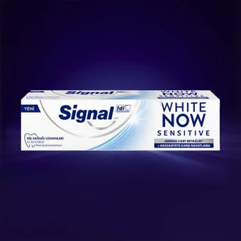 Signal White Now Sensitive Naneli Florürlü Diş Macunu 2x75 ml