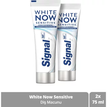 Signal White Now Sensitive Naneli Florürlü Diş Macunu 2x75 ml