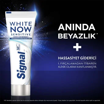 Signal White Now Sensitive Naneli Florürlü Diş Macunu 2x75 ml