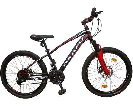Daafu Sxc 300 24 Jant 21 Vites Amortisörlü Dağ Bisikleti Kırmızı-Siyah