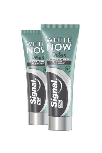 Signal White Now Detox Kil Naneli Florürlü Diş Macunu 2x75 ml